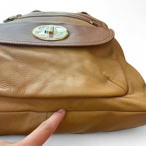 Emma Fox Two-Tone Leather Satchel - Picture 7 of 7